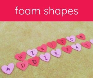 foam hearts on carpet