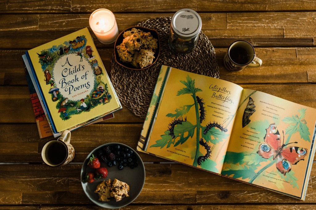 Poetry teatime is a lovely ritual for a nature inspired homeschool.