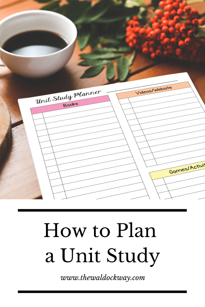 Unit studies are a great way for children to learn. See the complete steps I take when I plan unit studies for our homeschool.