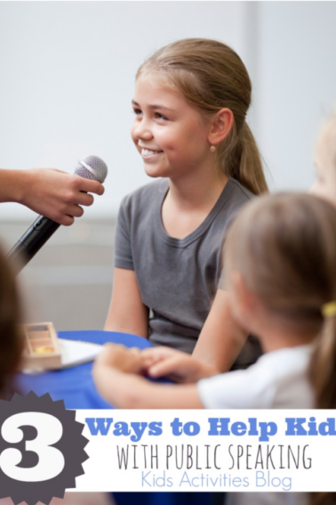 public speaking activities for kids