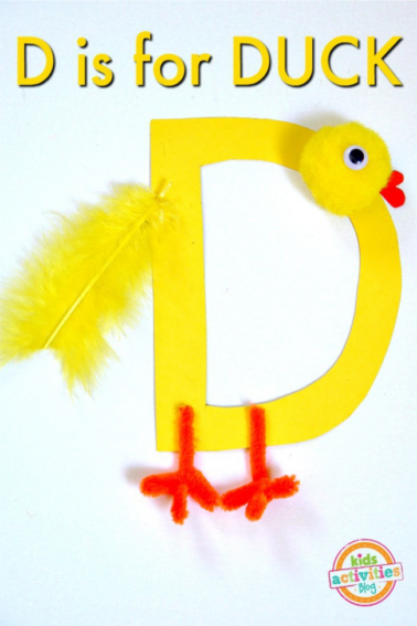 Preschool letter d is for duck craft