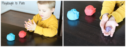 Color Game: Color Mixing with Playdough