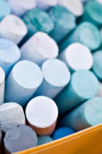 sidewalk chalk that can be used to make frozen chalk paint for a process art ice play activity