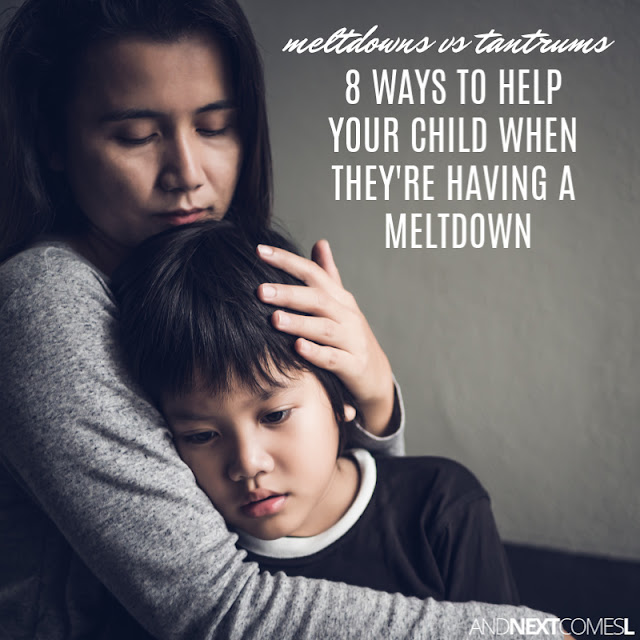 What is the difference between a meltdown and a tantrum?