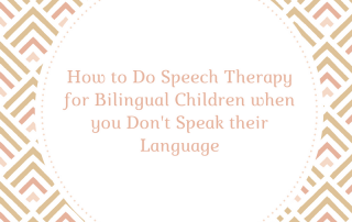 How to Do Speech Therapy for Bilingual Children when you Don't Speak their Language