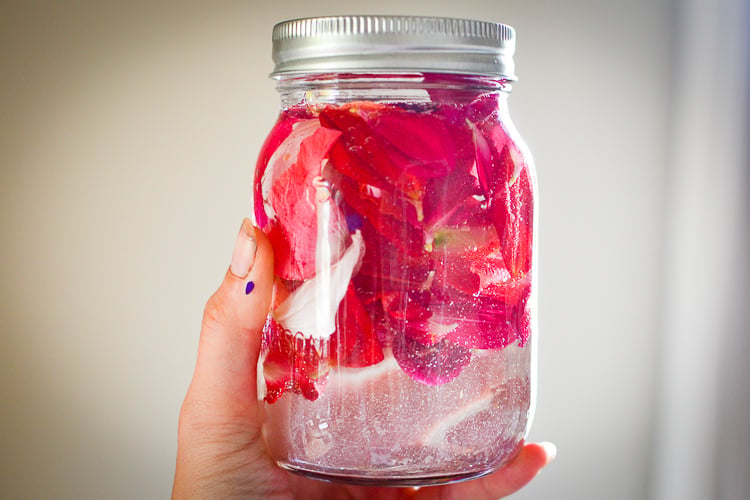Flower Petal Canning for Kids: Wouldn't it make a fun sensory bottle?