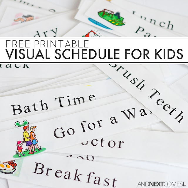 Free visual schedule printable