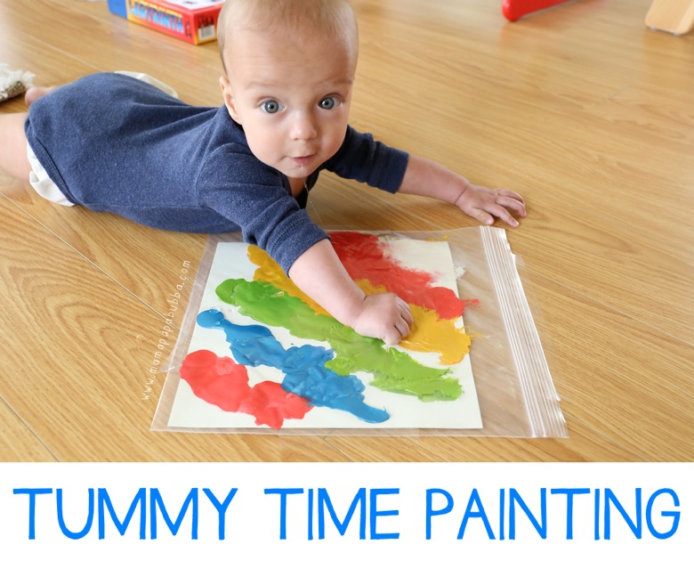 Tummy Time Painting | Mama Papa Bubba