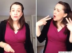 Sarah Jane Gillman --  ~~~~Pregnant Mom Performs Awesome Cover Of Bruno Mars' Uptown Funk In Sign Language ~~The 33-year-old combined her love of singing and dancing with her newly acquired skill of sign language in the video, which has since racked up nearly two million views.  http://www.huffingtonpost.co.uk/2015/04/28/bruno-mars-uptown-funk-sign-language_n_7160498.html