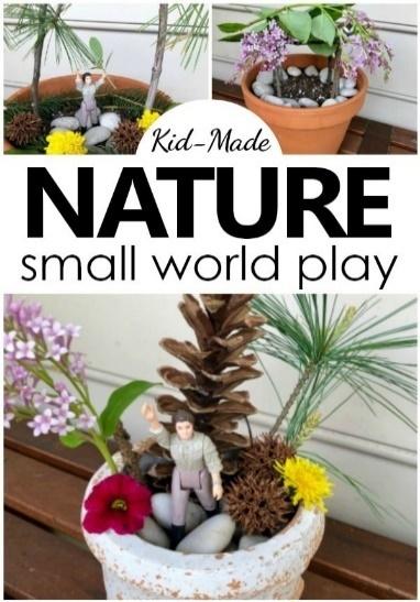 Kids-Made Nature Small World Play for Kids