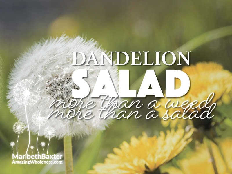 dandelion salad, more than a weed, more than a salad