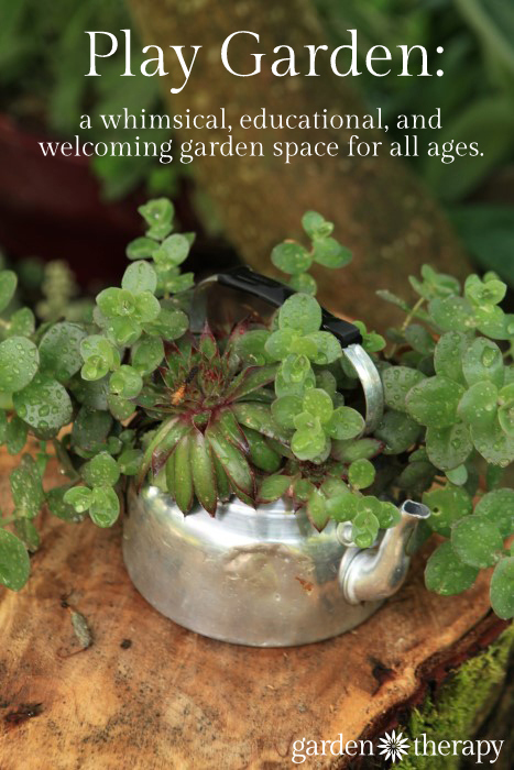 Tour a play garden - a whimsical space meant to invite in all ages to enjoy the garden